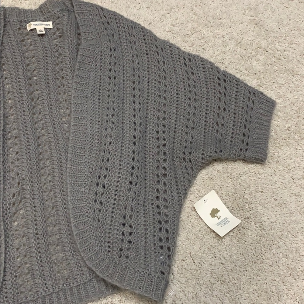 Tucker + Tate Girl’s gray open cardigan sz M 8/10